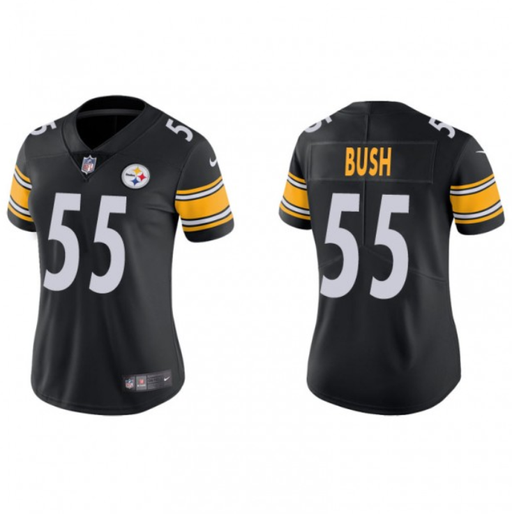 Women's Pittsburgh Steelers #55 Devin Bush Black Vapor Untouchable Limited Stitched NFL Jersey(Run Small)